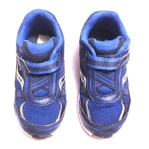 Saucony boys baby ride wide blue/ black sneakers